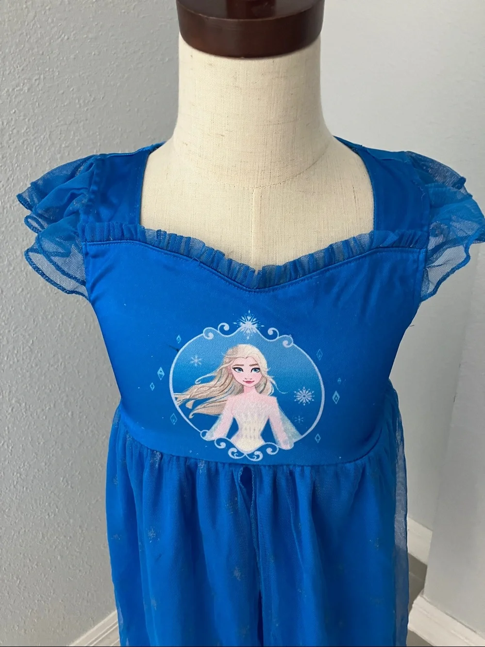 DISNEY Toddler Girls Frozen Elsa Nightgown | XS 4-5 - Picture 2 of 8